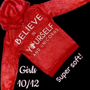 Warm & Fuzzy Girls 10/12 Unicorn Hoodie